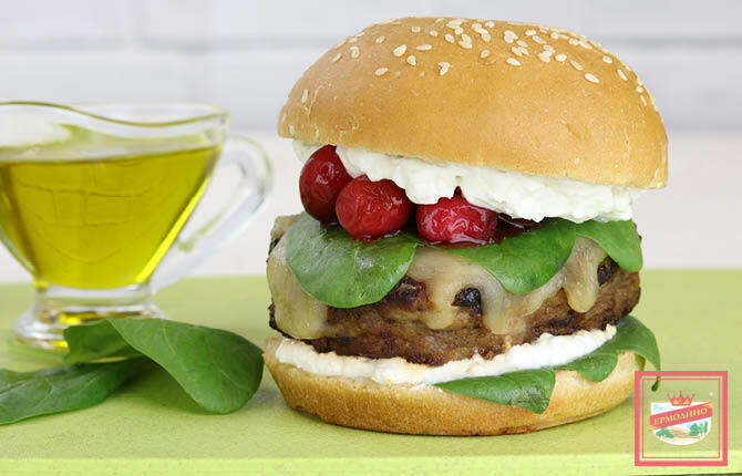 Домашний гамбургер с котлетой фото